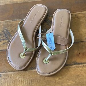 NWT Banana Republic Metallic Gold Sandals